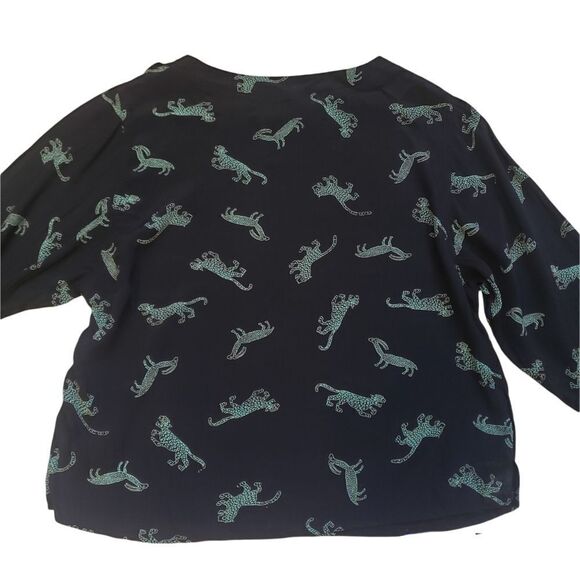 Reformation Cheetah and Antelope Folk Art Print Top - Picture 4 of 15